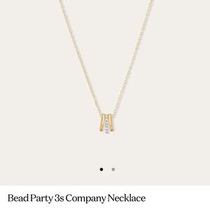 Adina Reyter 14k 3 bead necklace